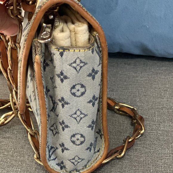 LOUIS VUITTON Monogram Mini Camille Chain Strap Shoulder Bag Blue crossbody bag - Picture 5 of 8